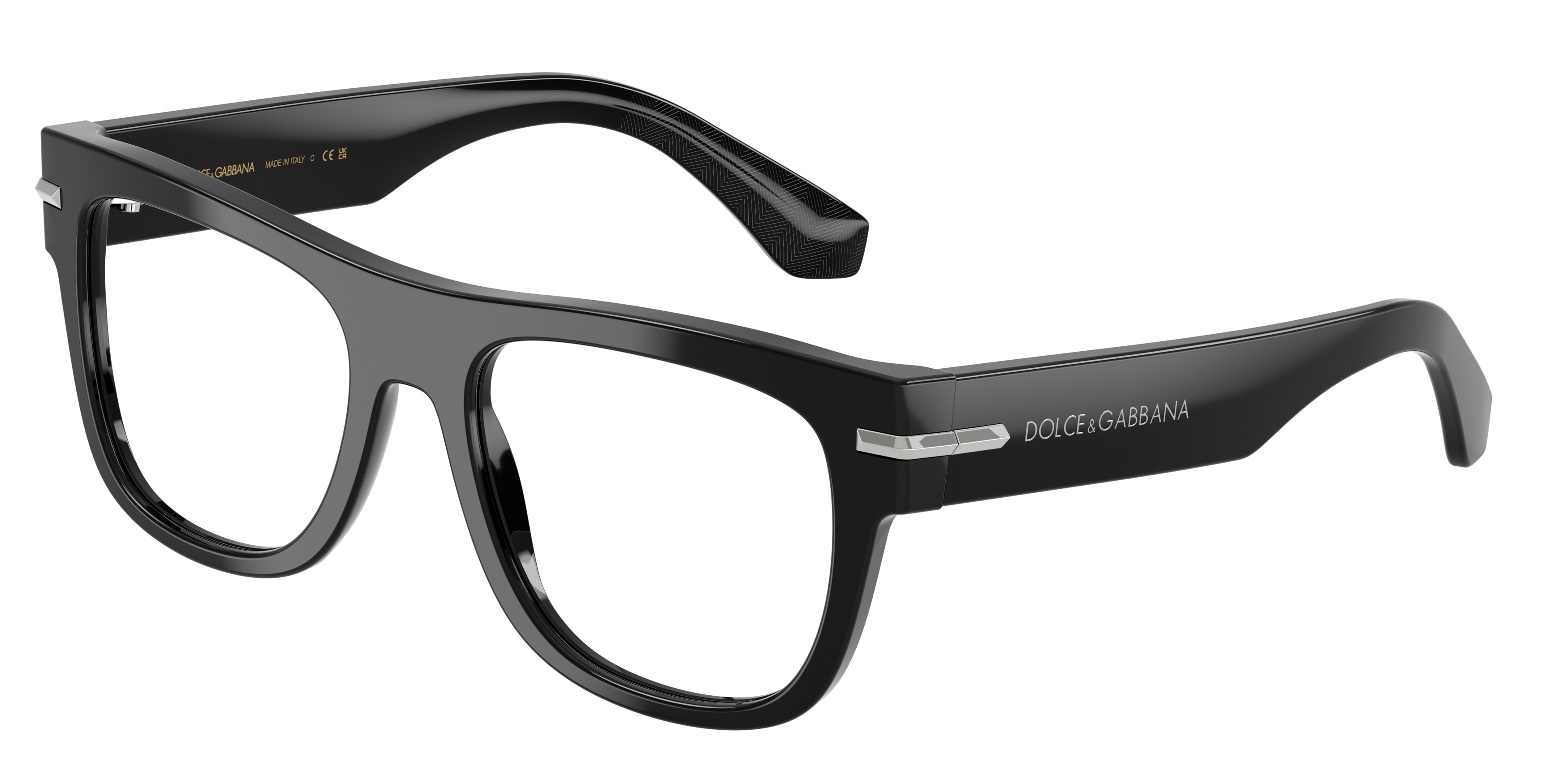 Dolce & Gabbana Herren DG3407 501 Optische Fassungen Acetat Schwarz Transparent Quadratisch Normal-image